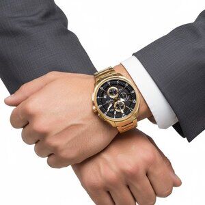 NWT Authentic Technomarine Ocean Chronograph Quartz Black Dial Men's Watch